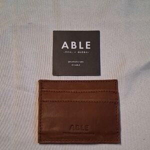 NWT Mens ABLE Brown Leather, Whiskey Alem Wallet
